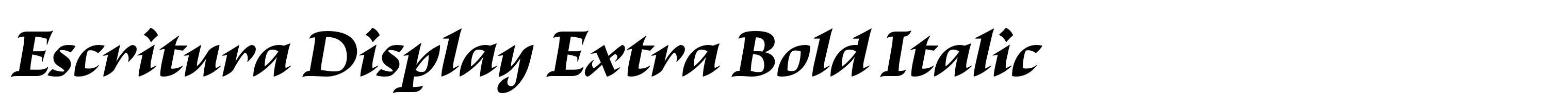 Escritura Display Extra Bold Italic